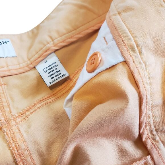 Covington Stretch Women's Shorts Orange Pockets Cotton Blend 4.5" Inseam - Picture 7 of 7